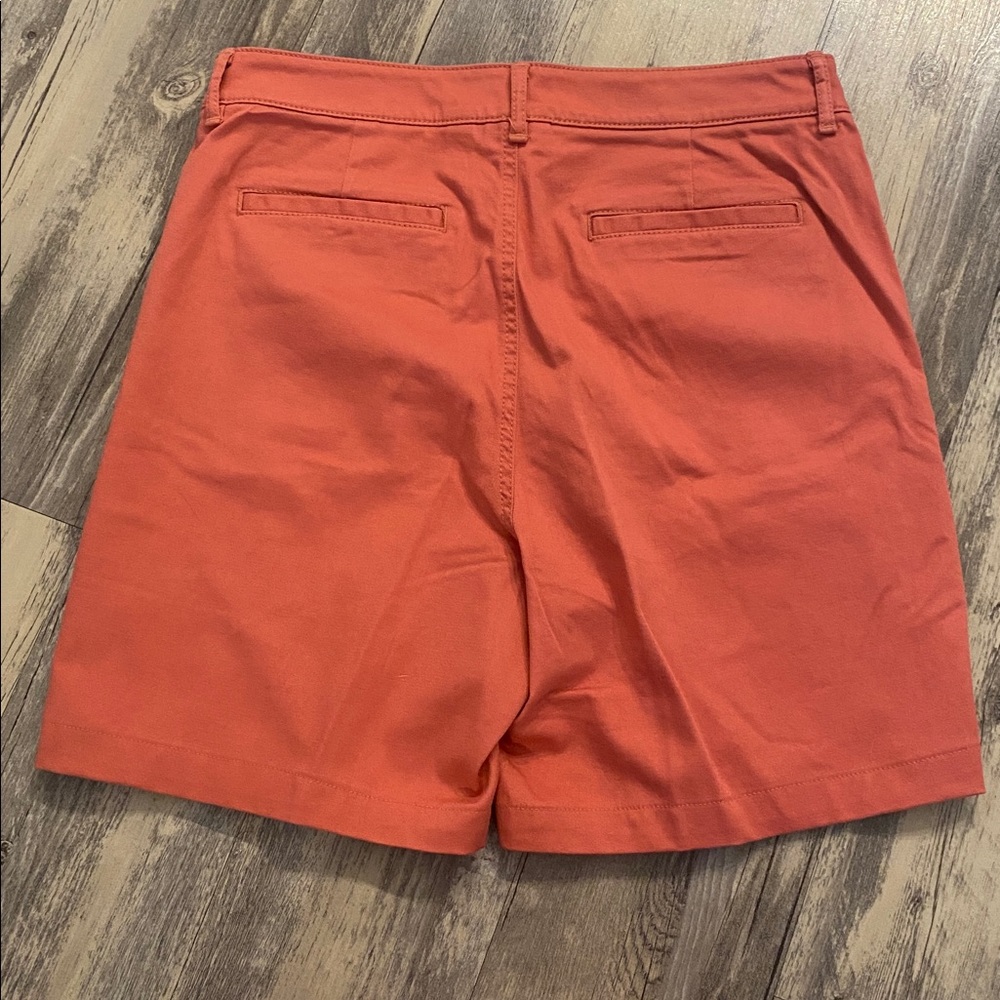 LL Bean Comfort Stretch Chino Bermudas Shorts Sienna Brick Size 10 2025 - Picture 2 of 8